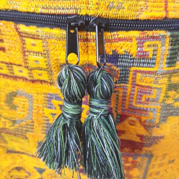 Anter Tassel Tapestry Hand Woven Crossbody Bag Boho Fabric Magic Carpet - Picture 5 of 10